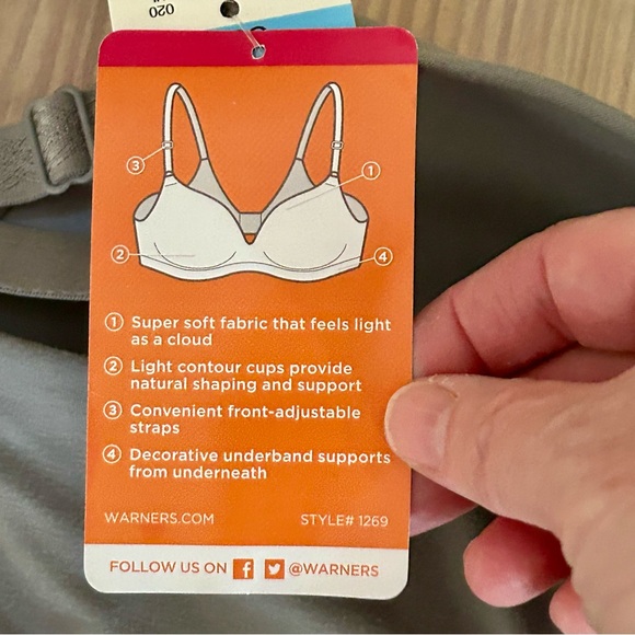 Warmer’s Cloud  9 Wire Free Bra 🆕 - Picture 5 of 7